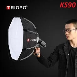 Softbox bát giác Triopo KS2-90 cho đèn flash speedlite (bao gồm lưới tổ ong)